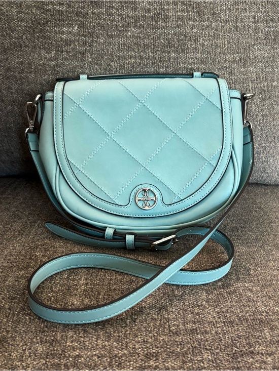 Nine West Handbags - Nine West Robin’s Egg Blue Saddle Crossbody Bag